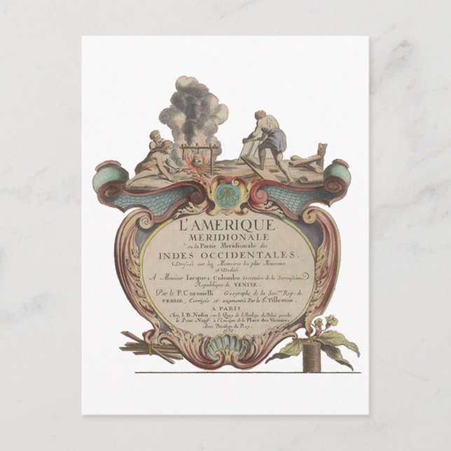 Postal: L'Amerique Meridionale, 1689 Postcard (Front)