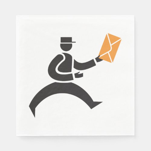 Postal Mail Delivery Icon Napkins