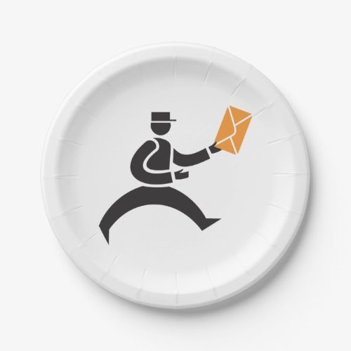 Postal Mail Delivery Icon Paper Plates
