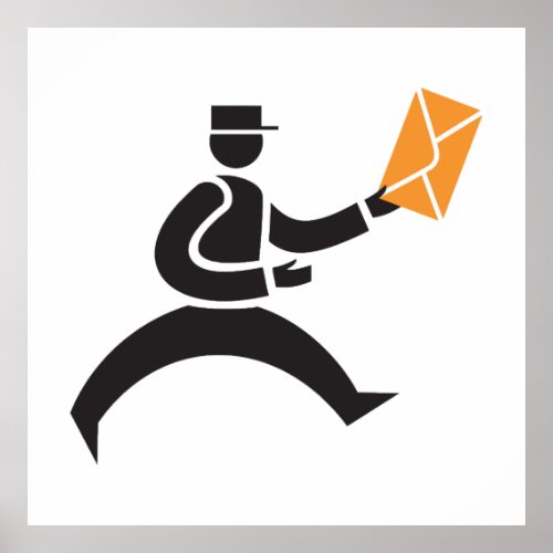 Postal Mail Delivery Icon Poster