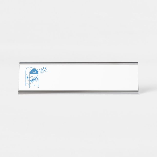 Postal Mail Desk Name Plate (Front)
