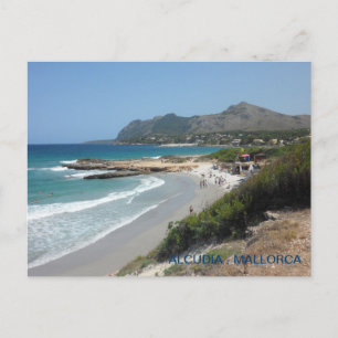 postal playa de Alcudia, Mallorca, Majorca. Postcard