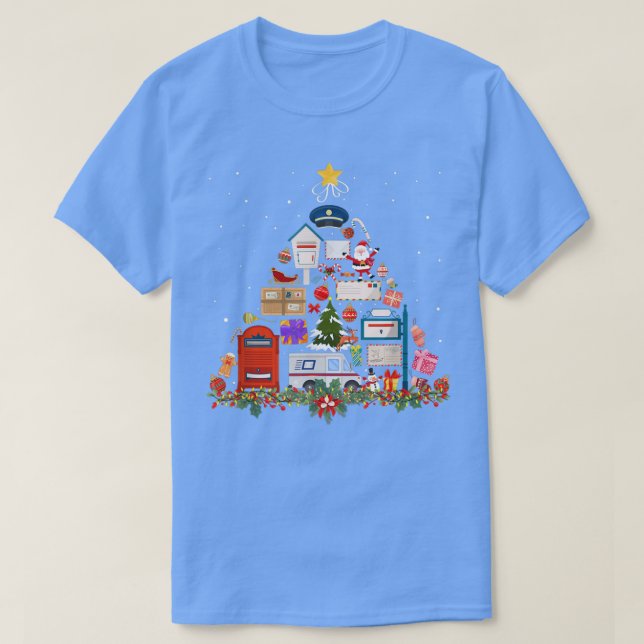 Postal Service Christmas Tree Ornament Tree Xmas 2 T-Shirt (Design Front)