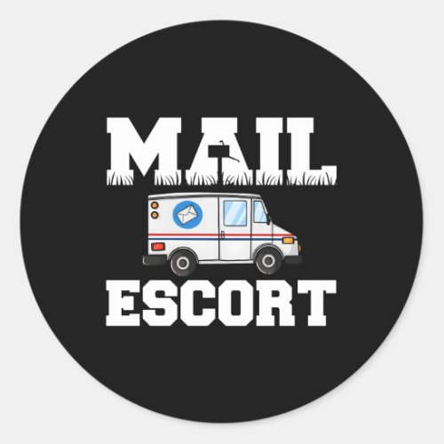 Postal Service Mail Us Post Worker Classic Round Sticker