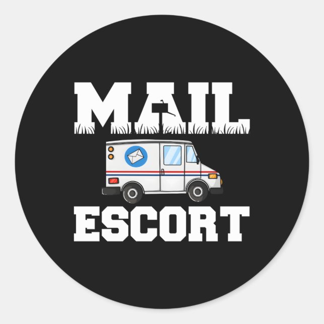Postal Service Mail Us Post Worker Classic Round Sticker (Front)