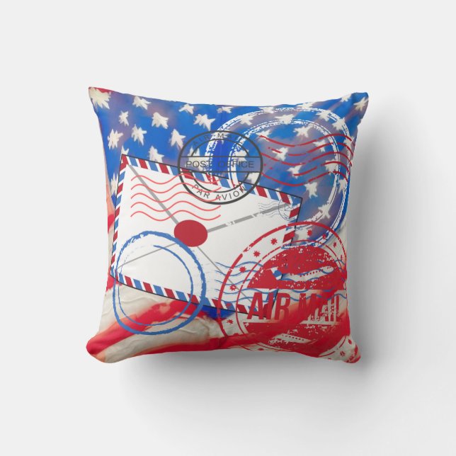 Postal Service Throw Pillow (Front)