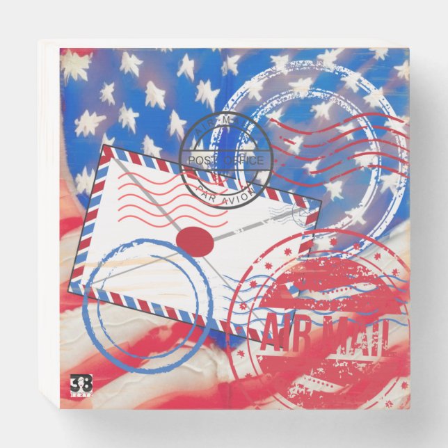 Postal Service Wooden Box Sign (Front Horizontal)