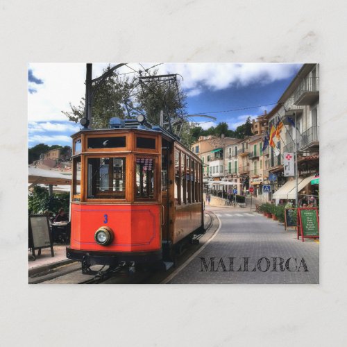 postal tren de Soller en la isla de Mallorca Postcard