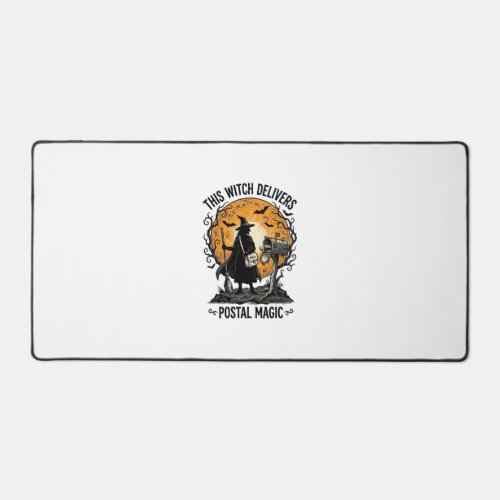 Postal Witch Shirt Vintage Halloween Mail Carrier  Desk Mat