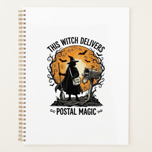 Postal Witch Shirt Vintage Halloween Mail Carrier  Planner