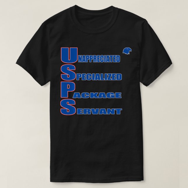 Postal Worker Acronym US Postal Service Mail Clerk T-Shirt (Design Front)
