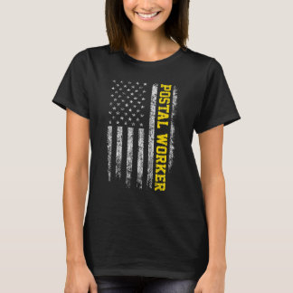 Postal Worker American Flag Vintage Patriotic Mai T-Shirt