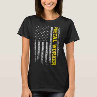 Postal Worker American Flag Vintage Patriotic  Mai T-Shirt