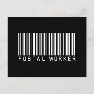 Postal Worker Bar Code Postcard