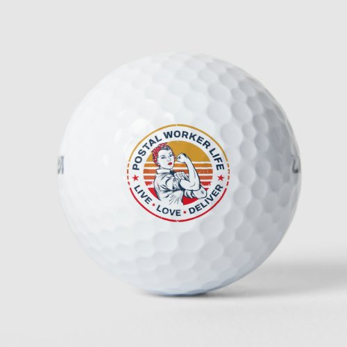 Postal Worker Birthday Post Office Coworker Golf Balls