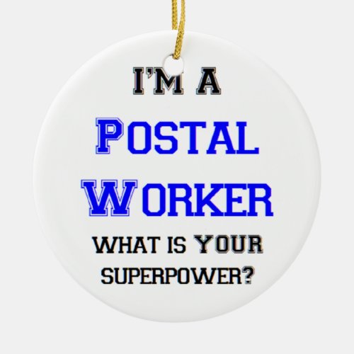 postal worker ceramic ornament