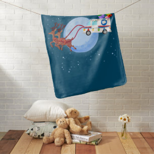 Postal Worker Christmas Mail Truck Funny Mailman Baby Blanket
