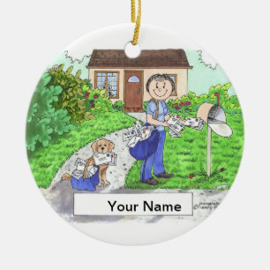 Postal Worker - Female Ceramic Ornament
