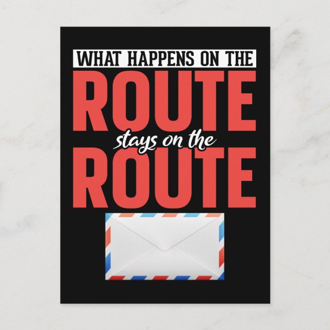 Postal Worker Funny Mail Carrier Postcard (Front)