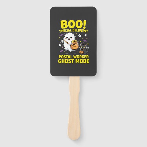 Postal Worker Ghost Mode Halloween Design_1 Hand Fan