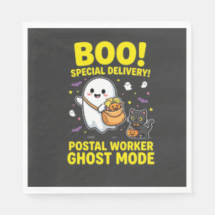 Postal Worker Ghost Mode Halloween Design_1 Napkins