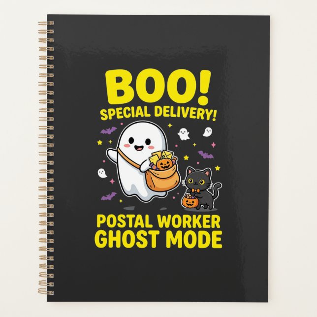 Postal Worker Ghost Mode Halloween Design_1 Planner (Front)