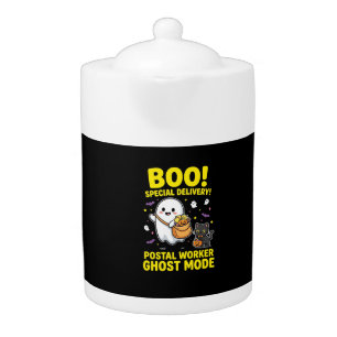 Postal Worker Ghost Mode Halloween Design_1 Teapot