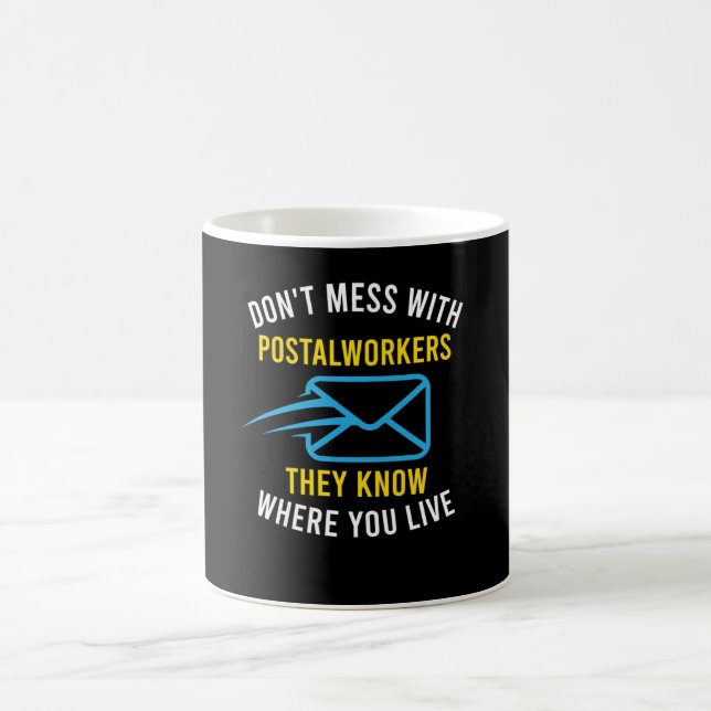 Postal worker Gift For Mailman Coffee Mug (Center)