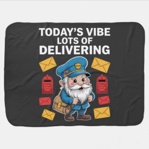 Postal Worker Gnomes Mail Baby Blanket