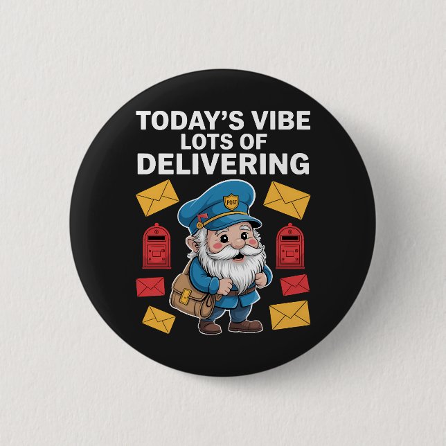 Postal Worker Gnomes Mail Button (Front)