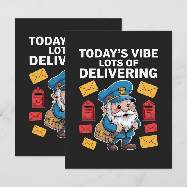 Postal Worker Gnomes Mail Card (Front/Back)