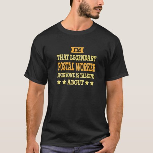 Postal Worker Job Title Employee Funny Worker Post T_Shirt