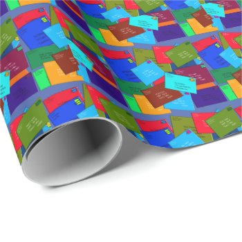 Postal Worker Letters Wrapping Paper by ProfessionalDesigns at Zazzle