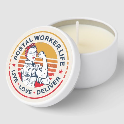 Postal Worker Life Funny Saying Mini Candle Favors