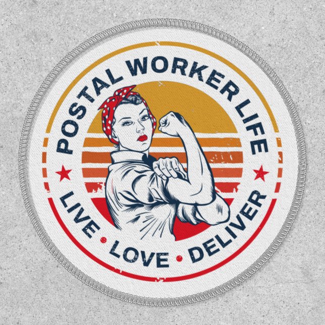 Postal Worker Life Gag Post Office Coworker Patch (Front)