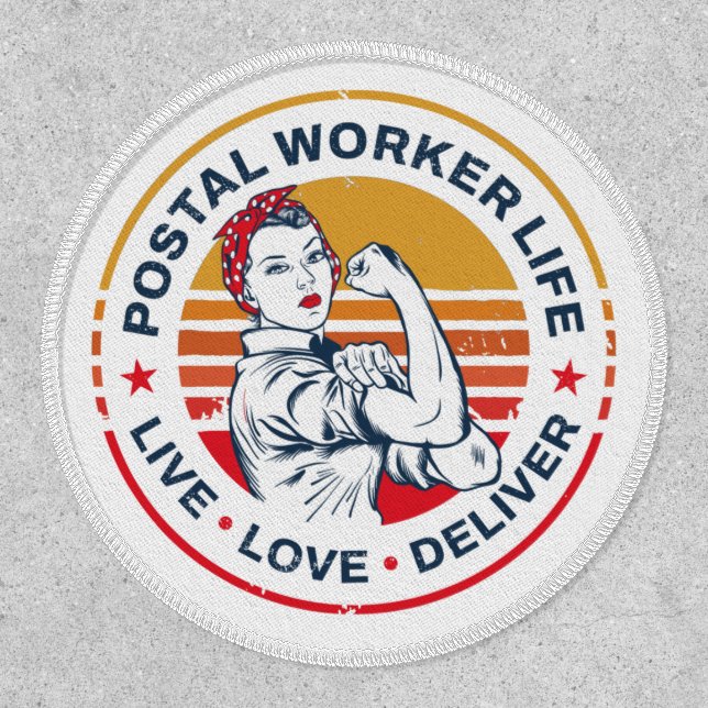 Postal Worker Life Gag Post Office Coworker Patch (Front)