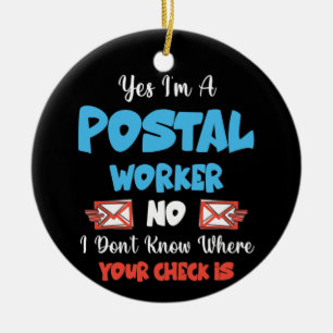 Postal Worker Mail Carrier Mailman Post Office Ceramic Ornament