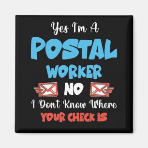 Postal Worker Mail Carrier Mailman Post Office Magnet