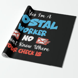 Postal Worker Mail Carrier Mailman Post Office Wrapping Paper