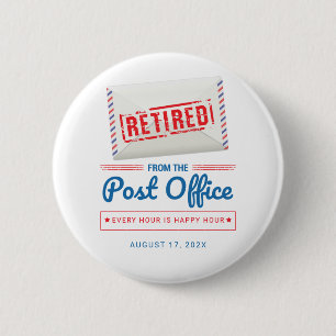 Postal Worker Mail Carrier Retirement Custom Swag Button