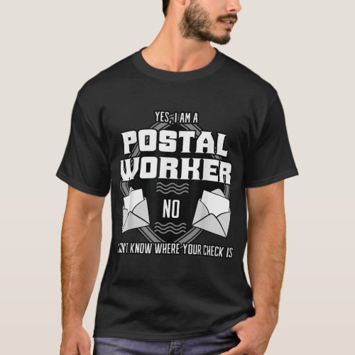 Postal Worker Mail Delivery Postman Scan Barcodes T_Shirt