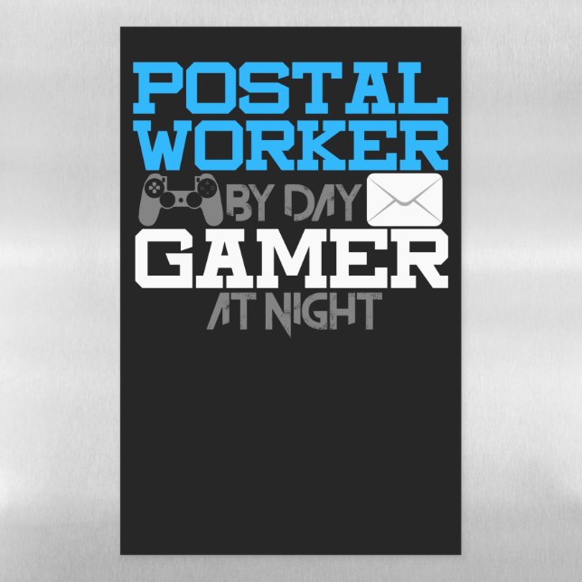 Postal Worker Mailman Mail Carrier Gamer Gaming Magnetic Dry Erase Sheet (Vertical)