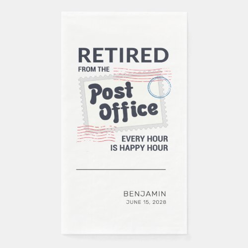 Postal Worker Retirement Funny Retired Mailman Gag Paper Guest Towels