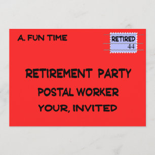 POSTAL WORKER RETIREMENT INVITATIONS