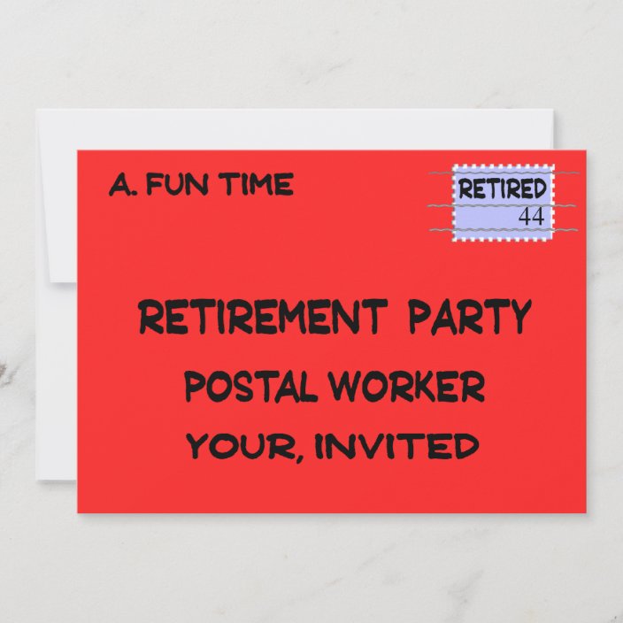 POSTAL WORKER RETIREMENT INVITATIONS Zazzle