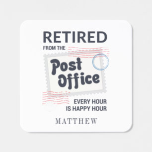 Postal Worker Retirement Mailman Custom Square Sticker