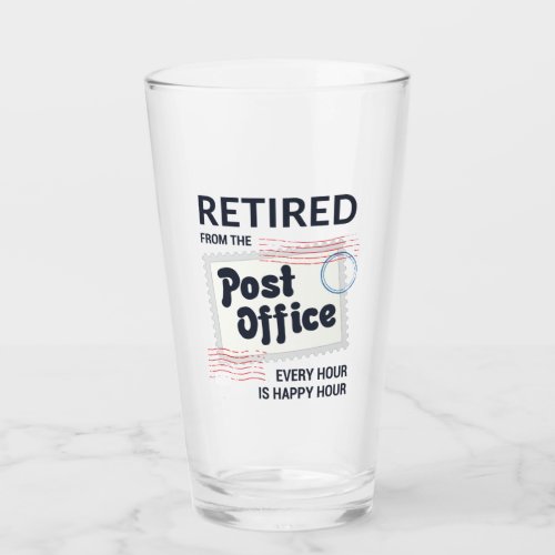 Postal Worker Retirement Mailman Funny  Glass