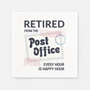 Postal Worker Retirement Mailman Funny Napkins