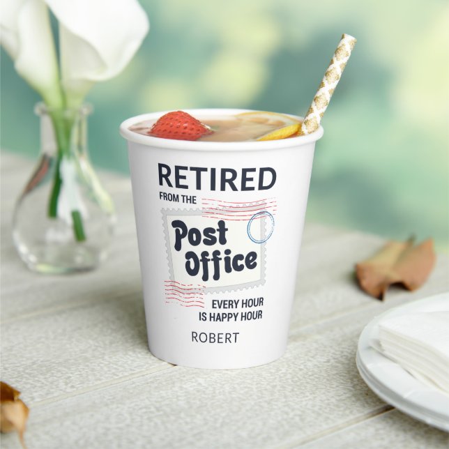Postal Worker Retirement Mailman Funny Paper Cups (Insitu)