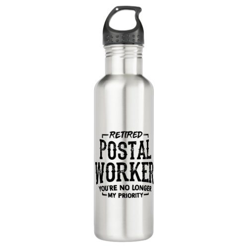 Postal Worker Retirement Mailman Funny Stainless Steel Water Bottle